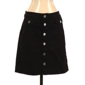 Loft Black Denim Skirt Size 2